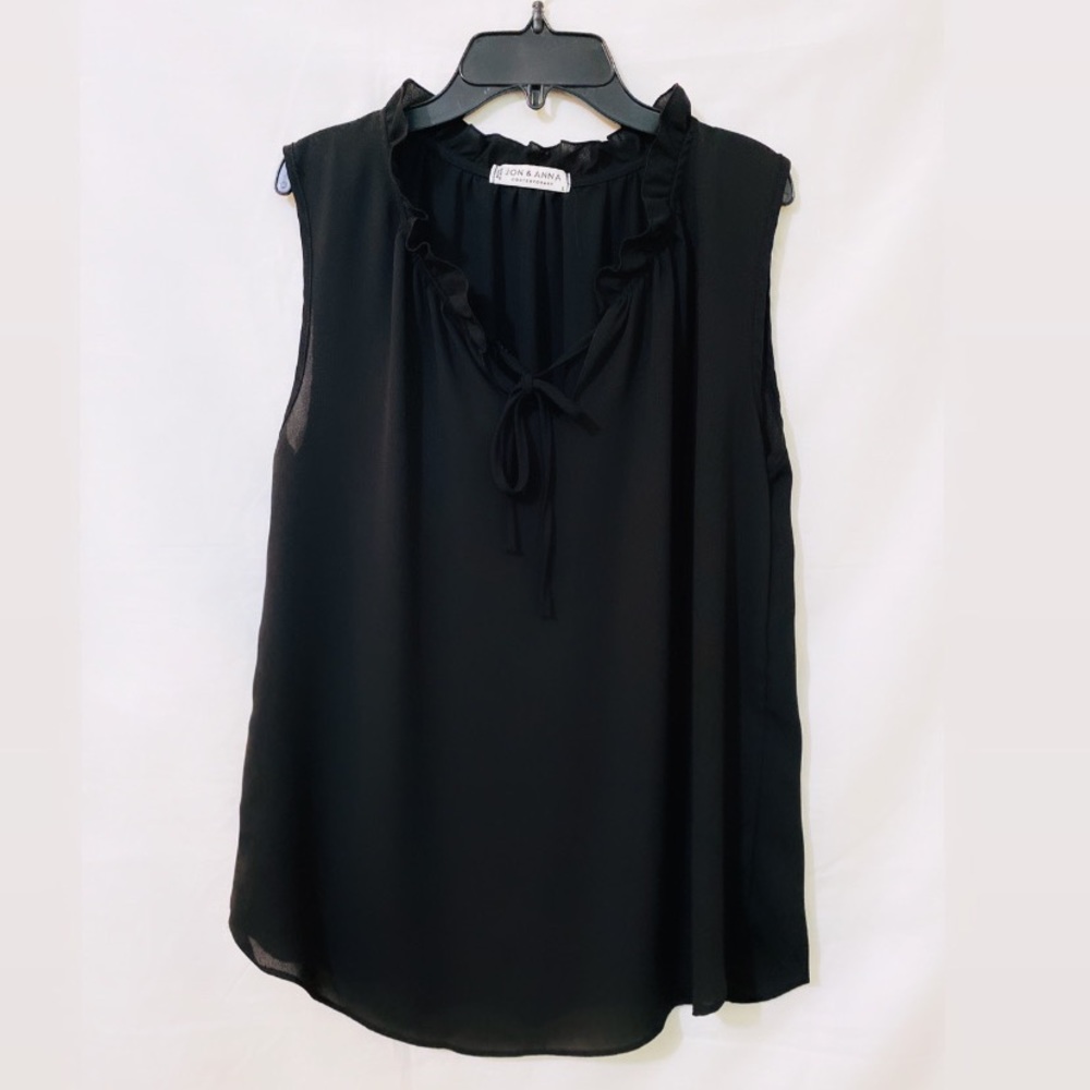 JON & ANNA sheer sleeveless blouse